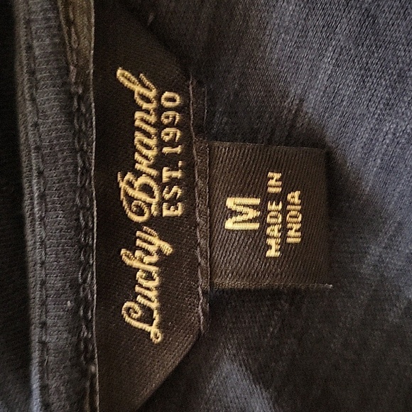 LUCKY BRAND medium navy blue cotton crochet dress - Picture 3 of 5